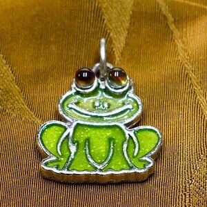 Frog, Metal/Enamel Pendant, Collectible